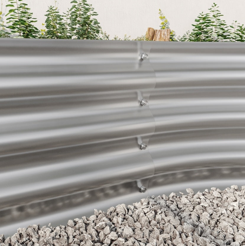 Oval Large Metal Raised Garden Bed For Plants, Vegetables, Flowers