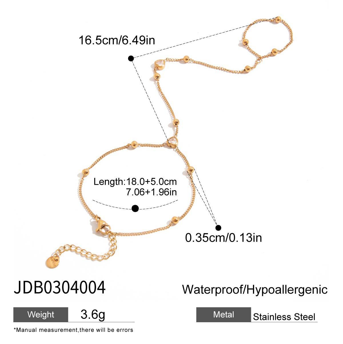 Stainless Heart-shaped Non-fading Titanium Steel Bracelet