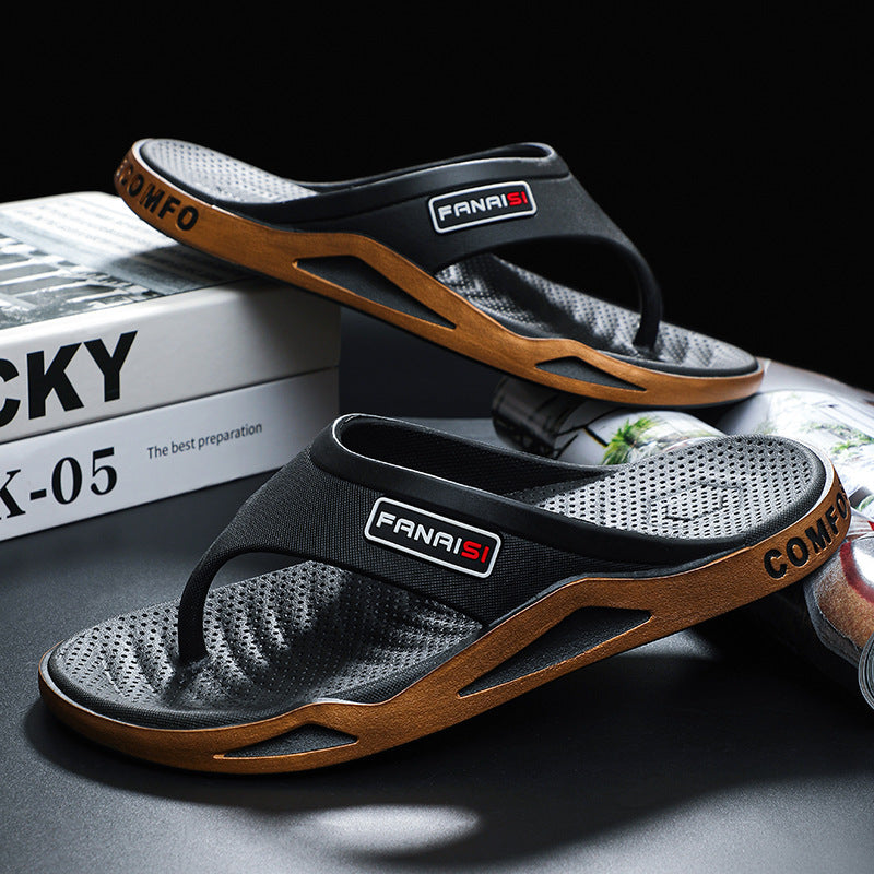 Men's Wear-resistant Casual Outdoor Wear Slippers For Summer Soft Back Thick Back Fashion Flip-flop