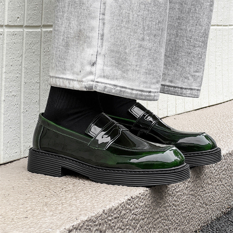 Hong Kong Style Thick-soled British Style Leather Shoes Spring And Autumn Single-layer Shoes