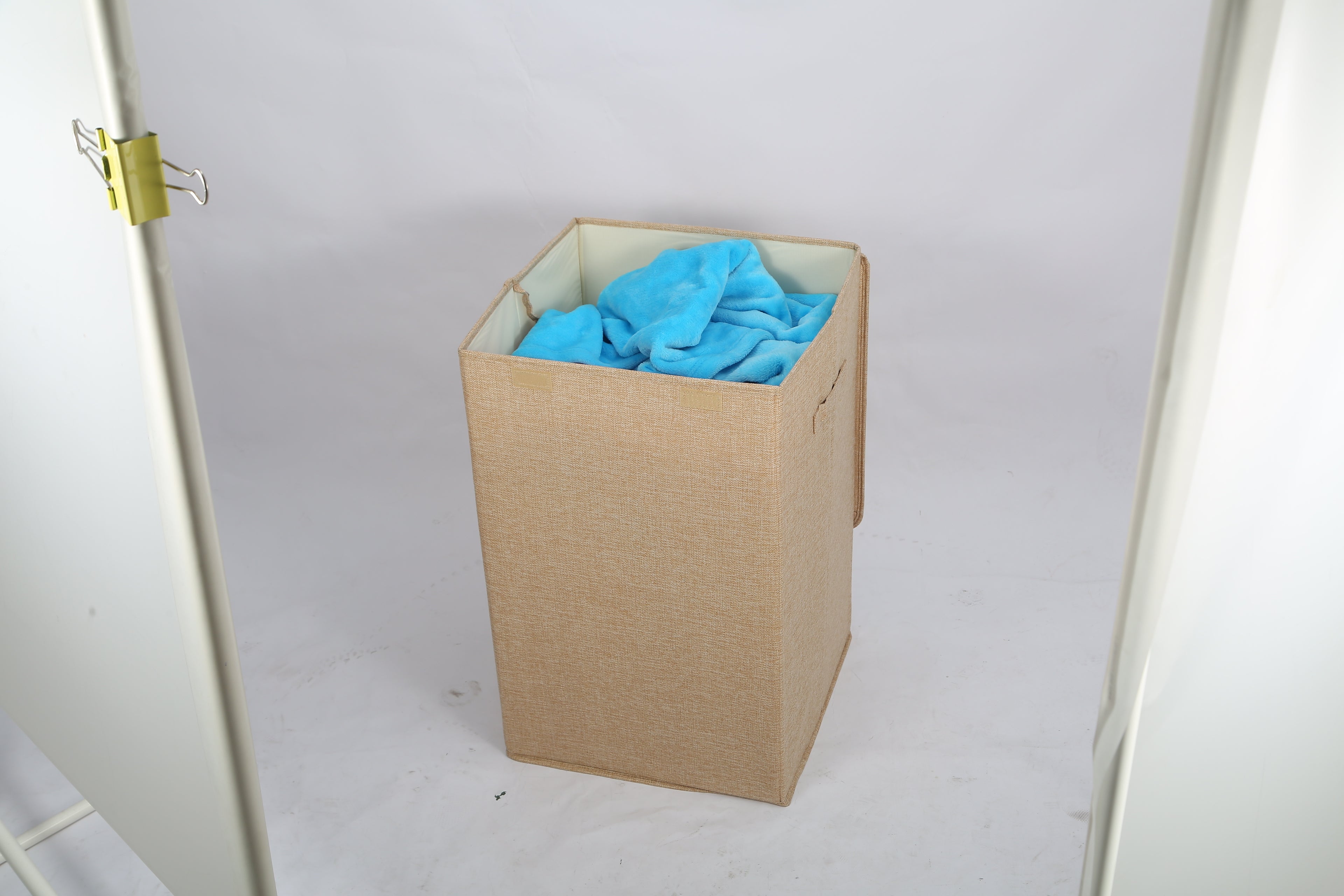 1Pc Foldable Laundry Hampers Washing Clothes Laundry Basket With Lid Handles Storage Organizer