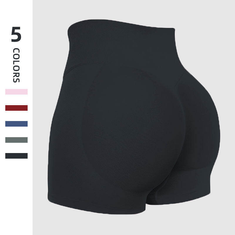 Women's Solid High Waist Sports Shorts, Breathable And Comfortable Tight Shorts With High Elasticity, Fitness Shorts, Women's Sportswear Worn Indoors And Outdoors