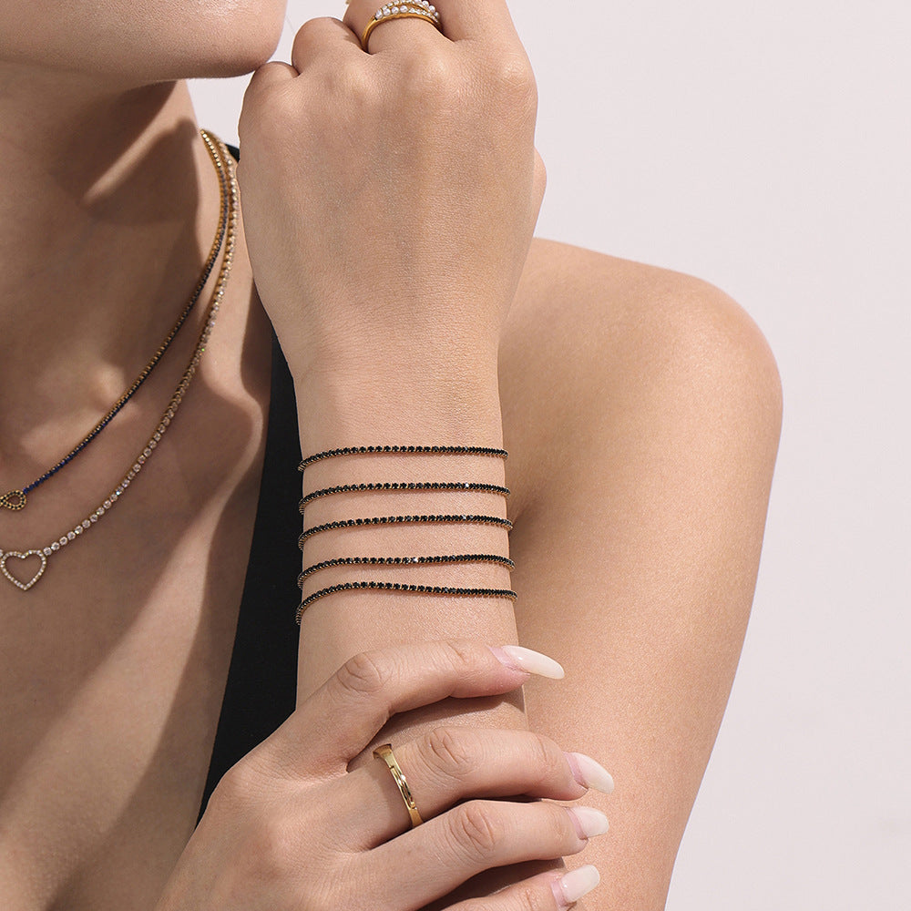 Super Full-Diamond Fine Ring Bracelet