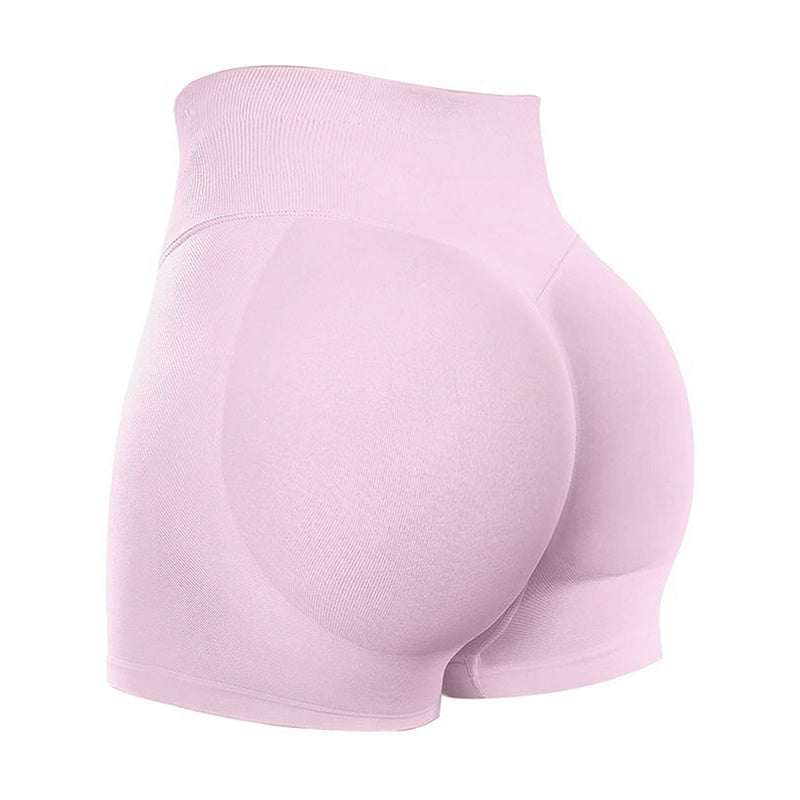 Women's Solid High Waist Sports Shorts, Breathable And Comfortable Tight Shorts With High Elasticity, Fitness Shorts, Women's Sportswear Worn Indoors And Outdoors