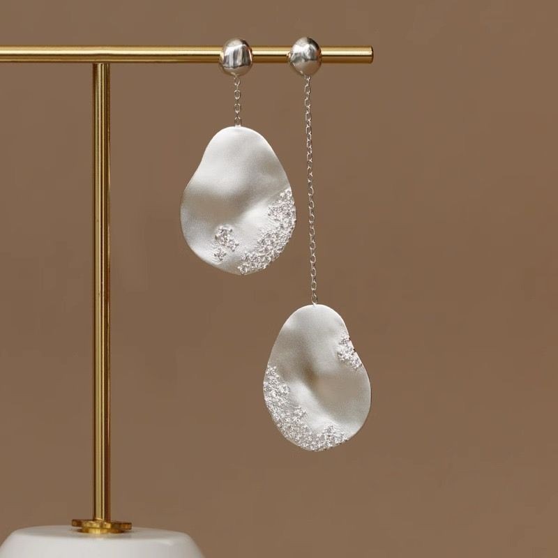 Asymmetric Earrings New Advanced Chinese Style Temperament Female