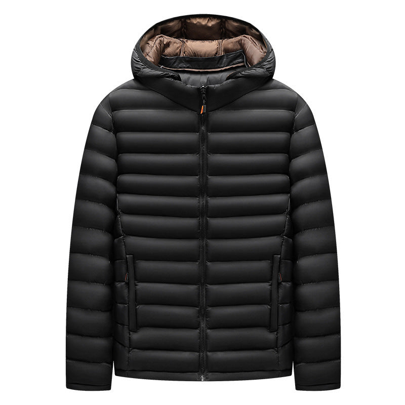 Men's Lightweight Down Cotton-padded Jacket Storage Rib Coat