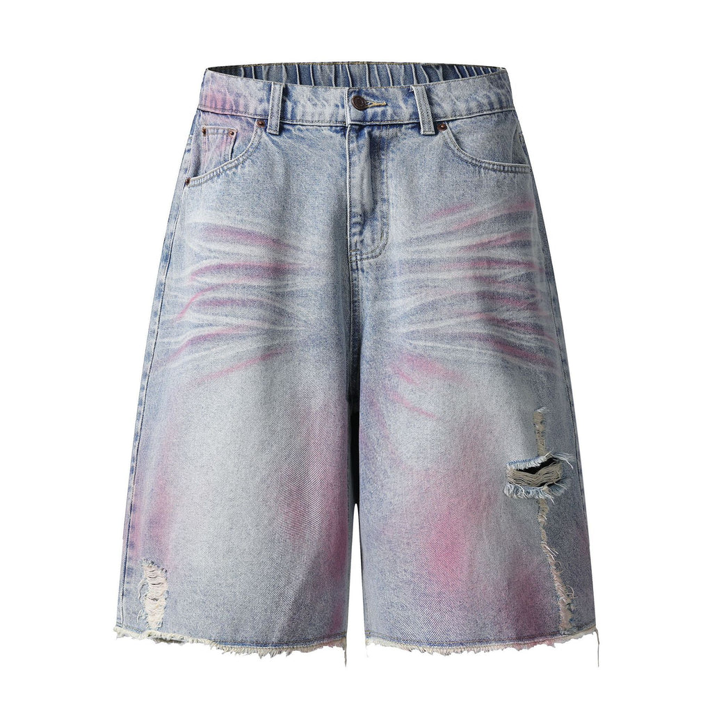 American Retro Worn Looking Washed-out Casual Jeans For Men And Women