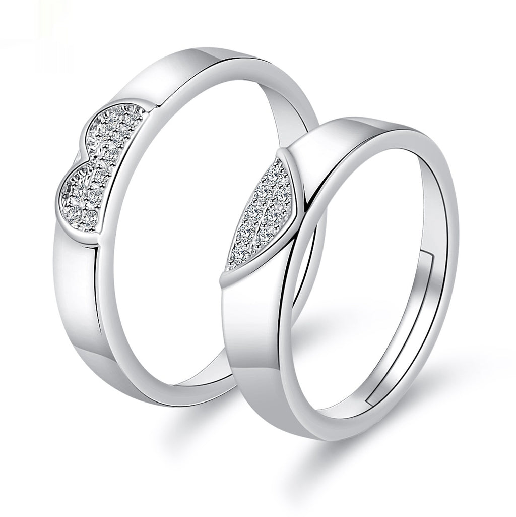 Moissanite Engagement Couple Couple Rings